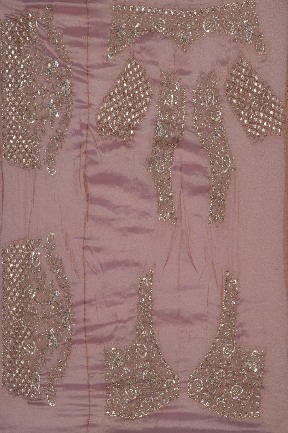 Image of Tissue Silk Pink Embroidery Saree